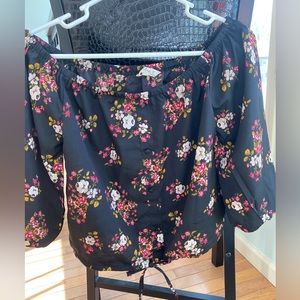 EUC indulge off the shoulder floral blouse